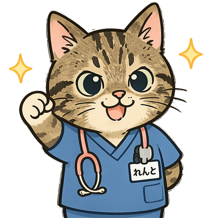 イメージキャラクター「れんと」が笑顔で応援しているイラスト